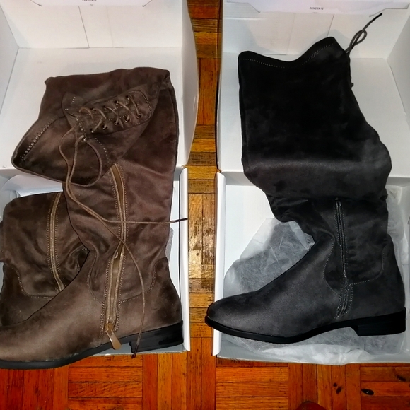 Faux suede thigh high boots(flats) 3 brand new pairs available - Picture 10 of 10